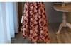 Women's Elegant French Floral Pleated Strappy Dress - Summer High Waist A-line Long Skirt