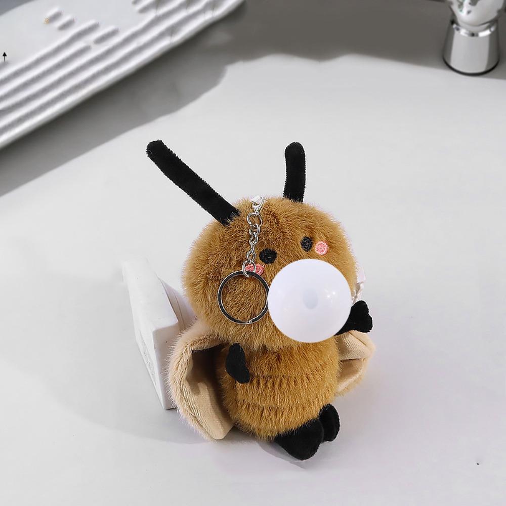 Плюшевый брелок в виде таракана Fluffty Мягкая кукла Сяоцян Брелок Кольцо для ключей Подвеска с пузырями Девочки