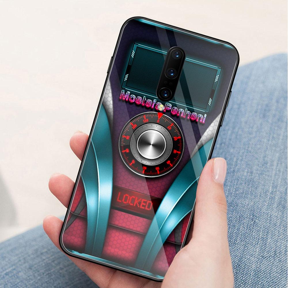 Case for Oneplus 7 Pro Locked Patterned Glass Back Cover Case Oneplus 6t Coque for Oneplus 1+ 5 6 Oneplus 6 6t 7 Pro