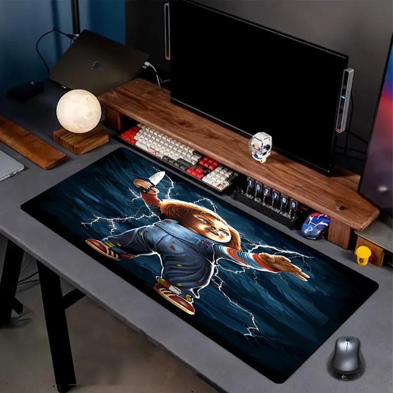 horror movie Print Mouse Pad, Anti‑Slip Desktop keyboard Mat, for PC Laptop Gaming Working Daily Use, Cool Festival Surprise Gift