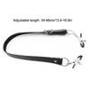 Kinky Black Leather Harness Set – Nipple Clamps Labia Clips BDSM Bondage Accessories Sex Toys