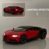 1:32 Scale Bugatti Chiron Diecast Car Model Toy, Zinc Alloy Pull Back Vehicle with Lights And Music for Kids Boyfriend Young People Gift Collection