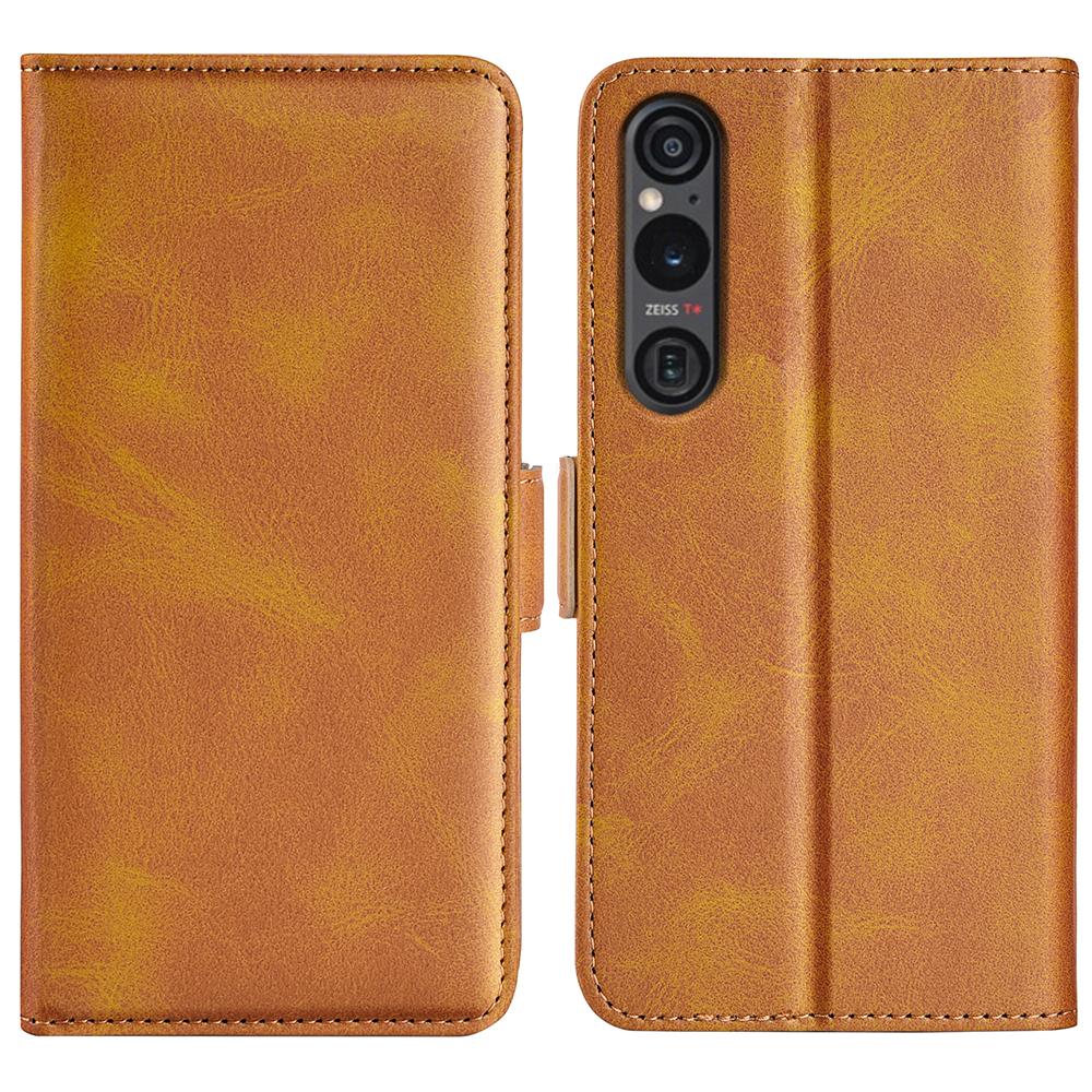 For Sony Xperia 1 VI Case Wallet Flip Folio Leather Cell Phone Cover Dual Magnetic Clasp