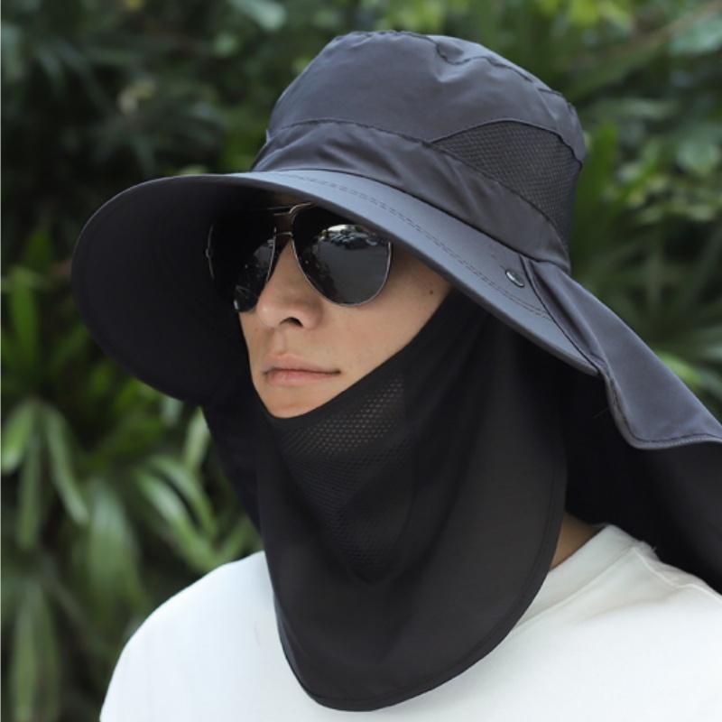 UV Protection Bucket Hat - Summer Fishing Cap With Neck Flap For Men Women Outdoor Hiking Camping Sun Shield