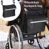 Outdoor Wheelchair Backpack Bag, Waterproof, Machine Washable, Wheelchair Storage Handbag Accessory - Large Capacity