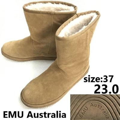 Ботинки EMU Australia из мериносовой шерсти, кожи и замши, 23, коричневые, теплые(ИСПОЛЬЗОВАЛ)