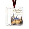 Christmas Cash Gift Ornament in Clear Acrylic with Built-In Money Holder and Hanging Ribbon for Tree Decors Display