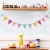 2 strings/24Flags Colorful Jute Linen Flags Pennant Birthday Bunting Banners Wall Hanging Wedding Hanging Banner Party Garland for Home Decor