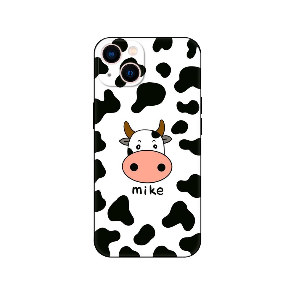 Black Tpu Case For Samsung Galaxy M53 M13 M62 A12 A22 A32 A42 A52 A72 4g 5g A20S Back coverCute Cow Stains Pattern
