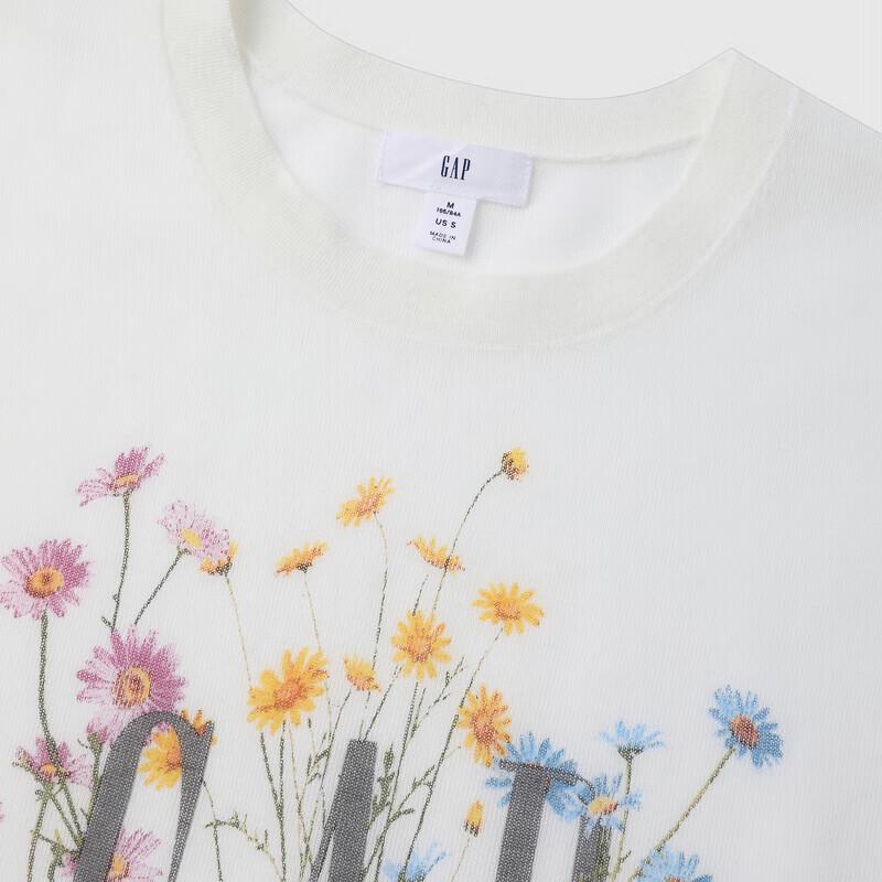 GAP Women's Logo Print Loose Long Sleeve Knitted Top