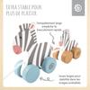 Zèbres à tirer en bois - bieco - jouets à tirer - animaux à tirer - 8 roues en bois