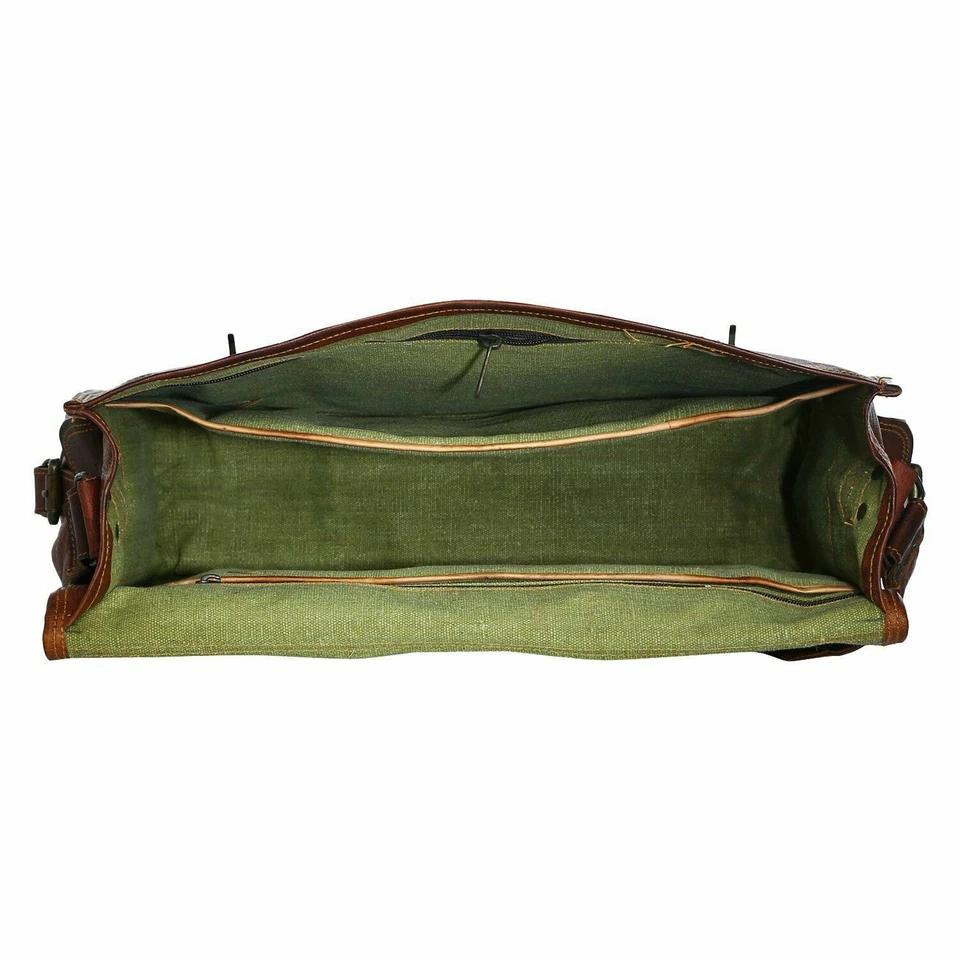 New Handmade Men's Genuine Leather Vintage Laptop Messenger Briefcase Bag Satchel