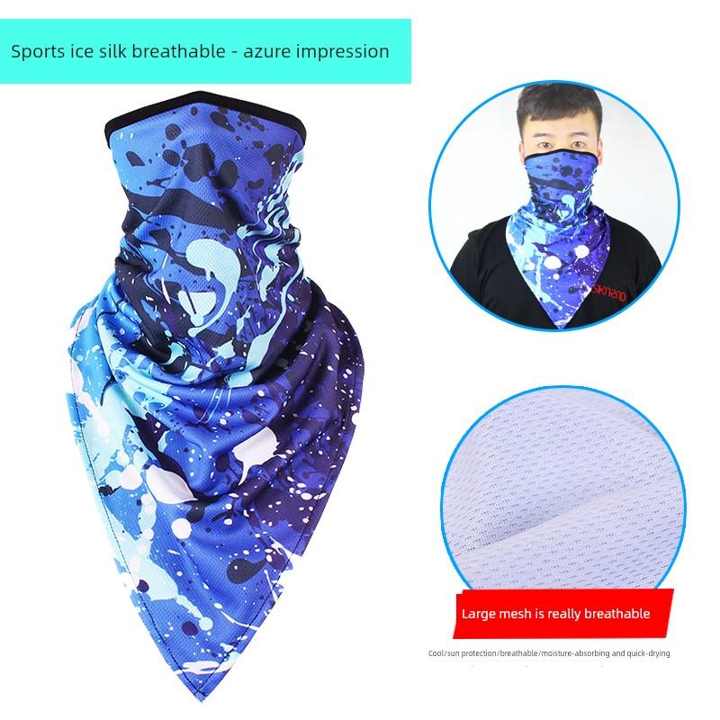 Summer Extended Cycling Triangular Binder Quick-Drying Breathable Men's and Women's Windproof Sunscreen Mask Bandana Outdoor Scarf Mask