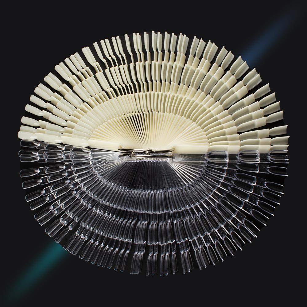 1 компл. для дизайна ногтей, веерная форма, дисплей, естественная диаграмма, гель-лак, образец окраски, тренировка, накладные ногти со съемным кольцом