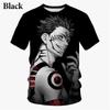 2024 Summer Men Kids T-shirt Japanese Anime Jujutsu Kaisen 3D Printed T-shirt Casual Fashion Street Cosplay Fan Street Party Top
