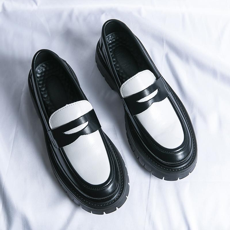 Универсальные мужские повседневные кожаные туфли в британском стиле, деловые туфли, мужские туфли-лоферы в стиле панк, обувь для вождения, мокасины
