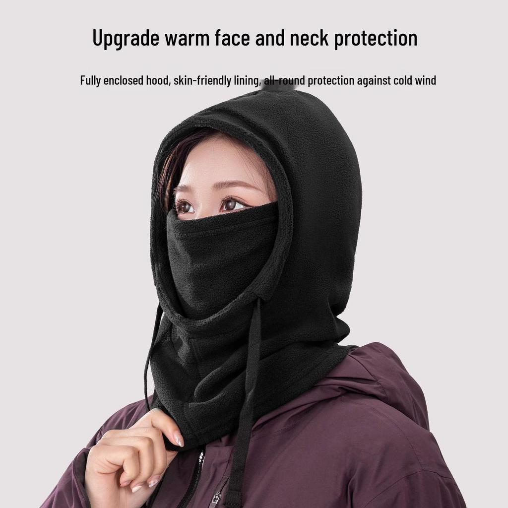 TOSUOD Plus Velvet Warm Balaclava: Windproof Ski Hat & Scarf for Men and Women.