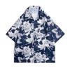 Short Sleeve Men's Women's Loose Hawaiian Shirt Casual Plant Flower Print Shirt Men's and Women's Retro Harajuku Large Size Trendy