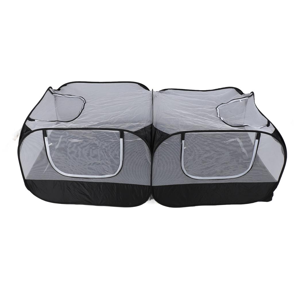 Складная игровая палатка для питомцев, портативная, дышащая, со стенкой из прозрачной сетки, самораскладывающийся манеж для мелких животных, для курицы, кошки, собаки