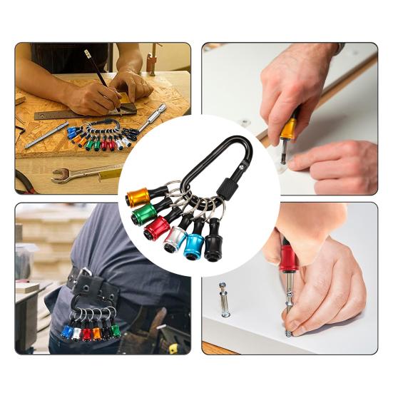 Держатель сверла с торцевой головкой, прочный, выдерживающий нагрузку, портативный, простой в установке, универсальный, 1/4-дюймовый шестигранный хвостовик, держатель сверла с торцевой головкой