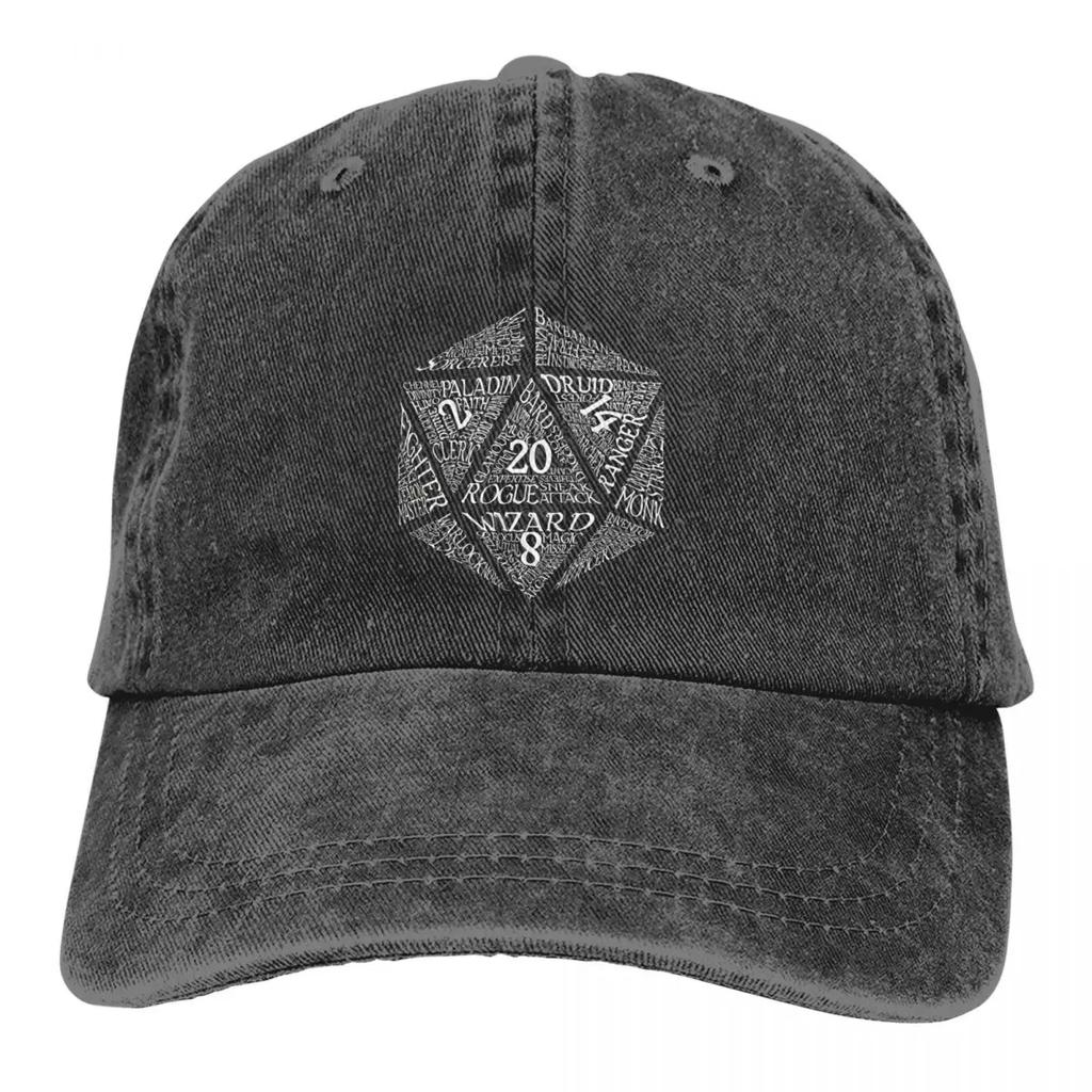 Стираная мужская бейсболка Table Top RPG D20 Trucker Snapback Кепка Dad Hat DND Game Golf Hats
