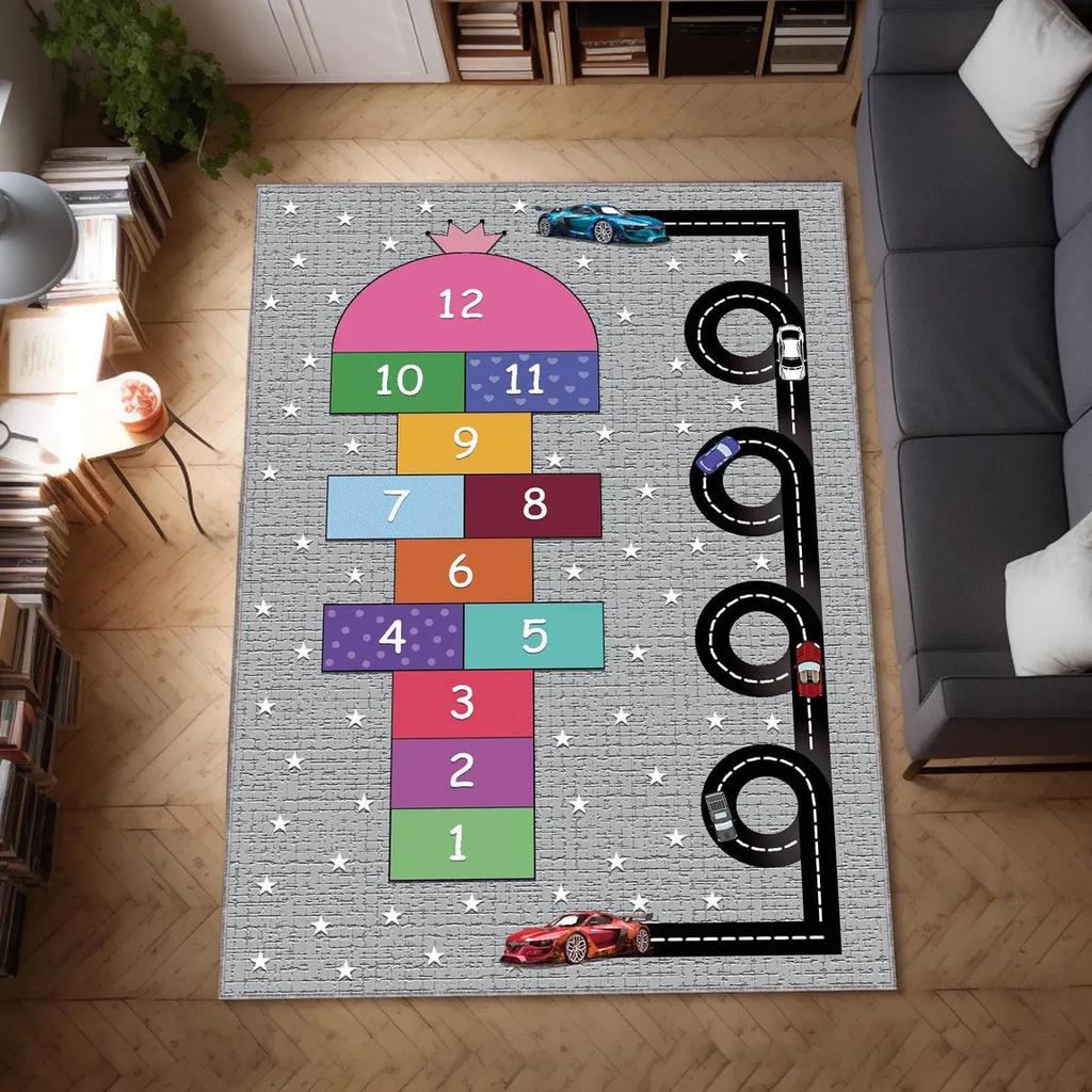 Коврик для игры в классики, Коврик-игровая дорожка, Коврик для детской зоны, Ковер «Город игр», Ковер с машинками, Коврик для детской комнаты, Рождественский подарок, Развивающий коврик