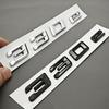 AAAOM1 NEW 3D ABS Chrome Black Car Letters Logo 330e Rear Trunk Badge Emblem Decals For BMW 330e G20 G21 F30 F31 Exterior Accessories