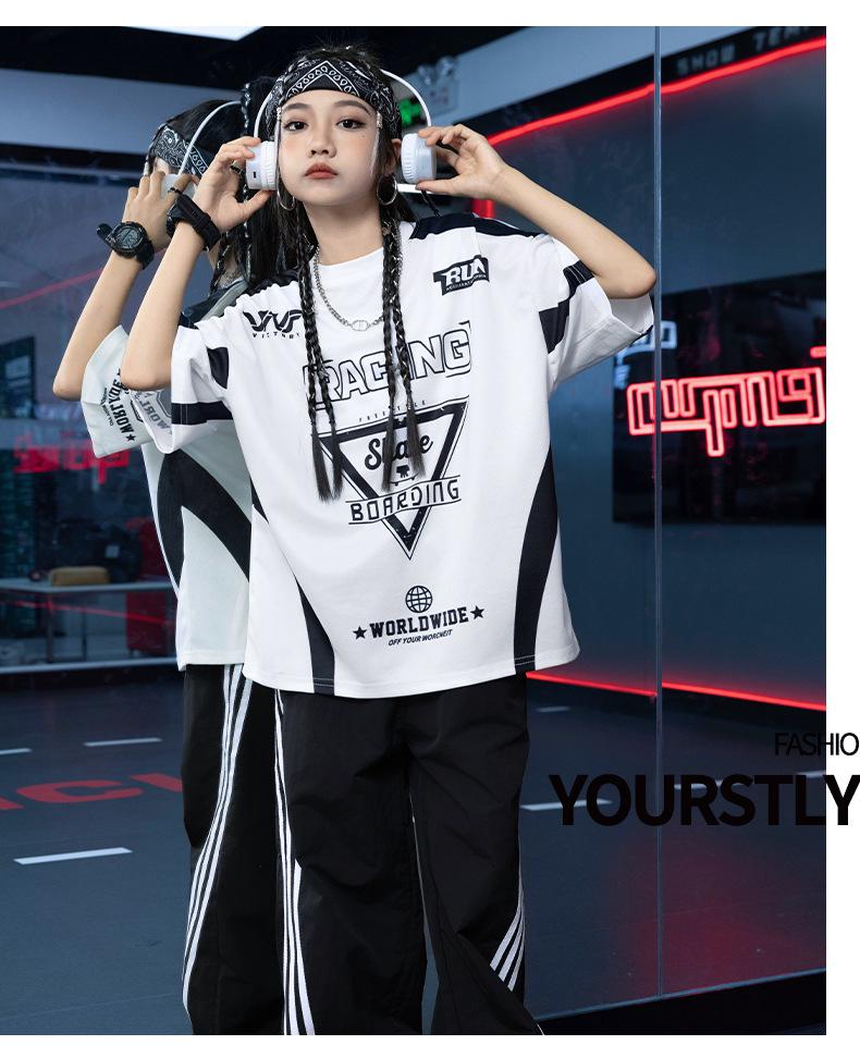 Hip Hop Kids' Fashion: Trendy Boys & Girls Dance T-Shirt for Spring/Summer