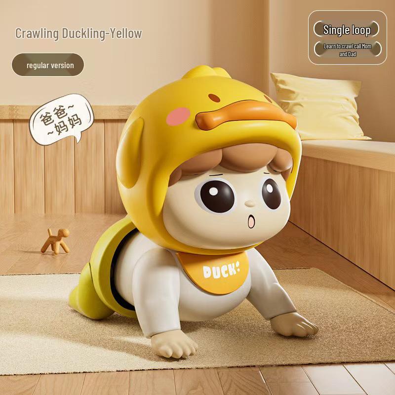 Crawling Baby Doll: Educational Toy for 0-1 Year Olds - Encourages Head Lifting and Crawling Skills