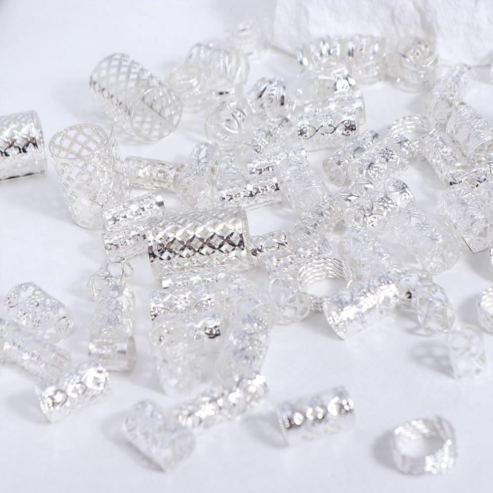 90 шт., плетение волос, полые кольца для волос, металлические зажимы для волос, трубочки для косичек, дреды, бусины, декор