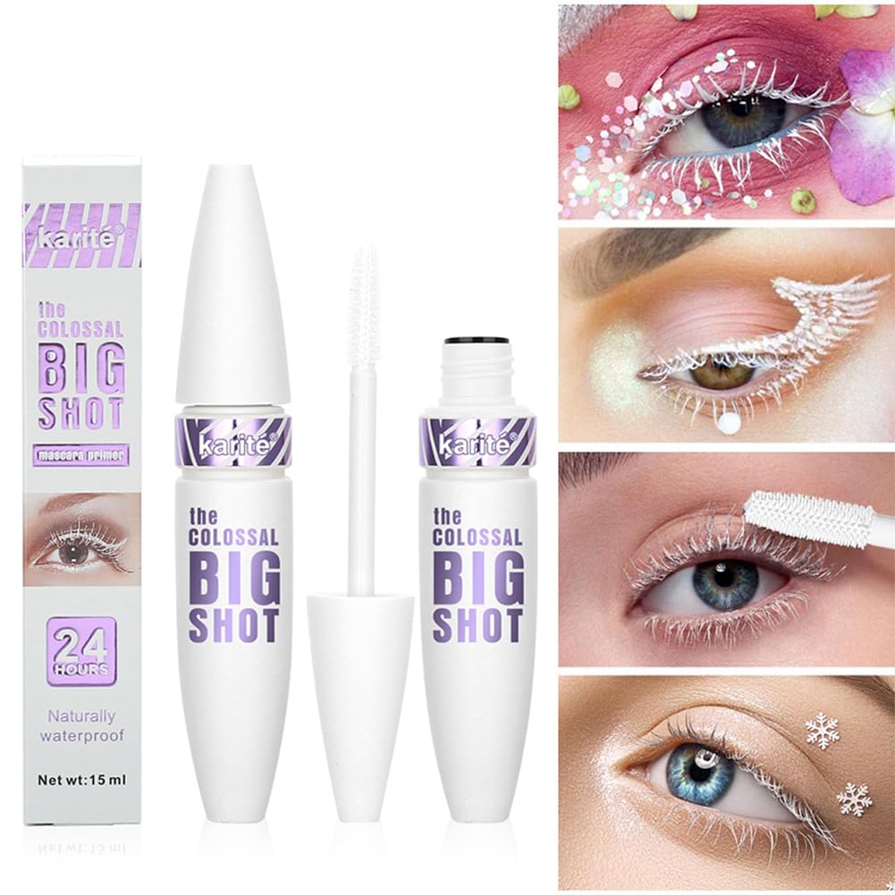 1шт Тушь для ресниц White Cosplay White Eyelashes Водостойкая Естественно выразительные ресницы Не слипаются Водостойкая Долговечная Устойчивая к размазыванию Пленка