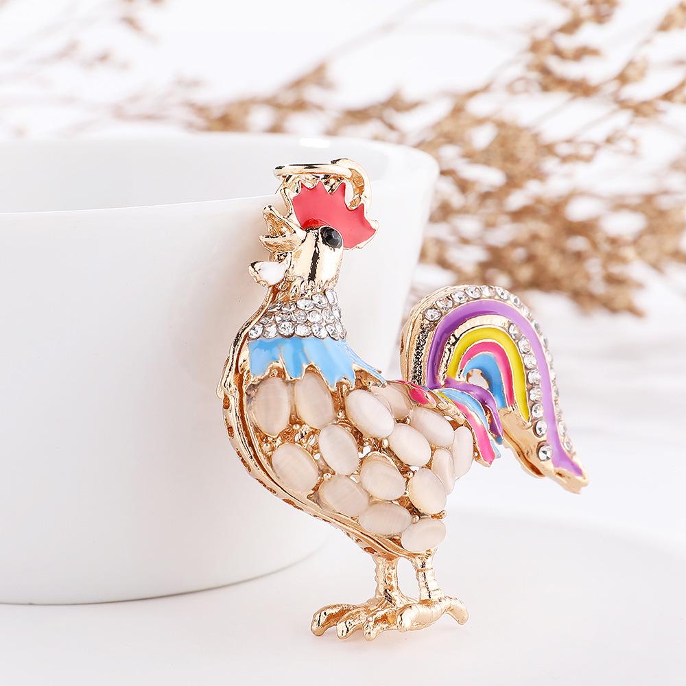 Брелок со знаком Зодиака Петух: Галстук-бабочка «Кошачий глаз» Курица-подвеска для сумок и аксессуаров