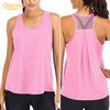 Women Solid Color O Neck Sleeveless Quick Dry Raceback Vest