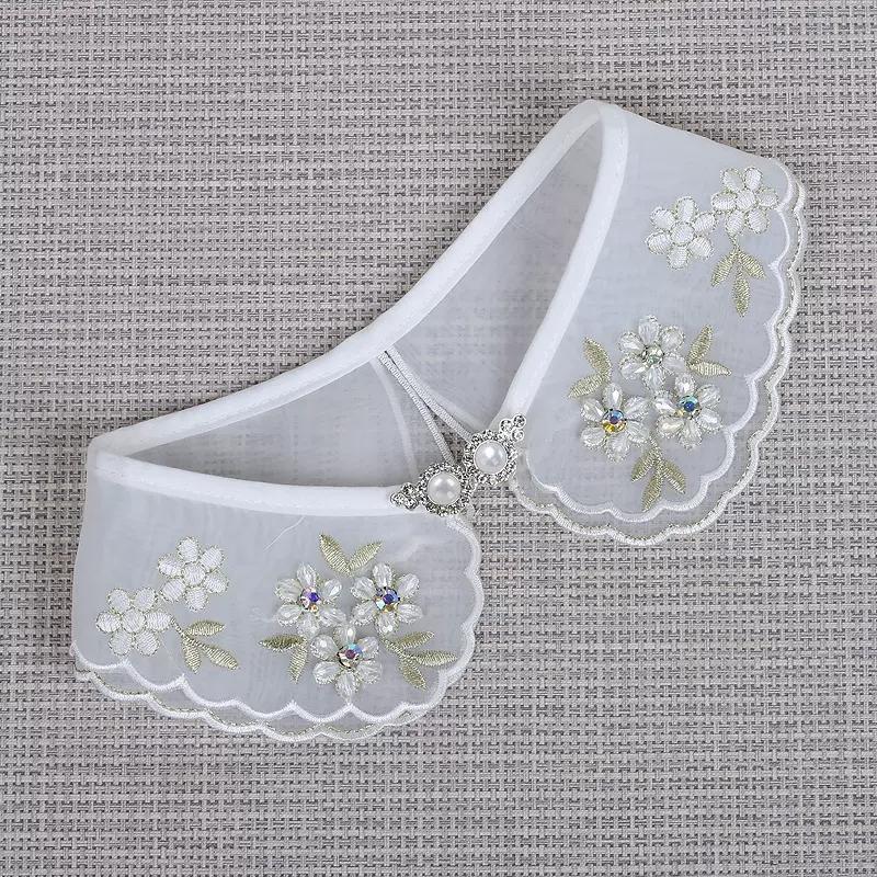 Мода 2023 года, женская, для девочек, кукла Лолита, шаль, поддельный воротник, вышитое ожерелье, лацкан, блузка, накидка на плечо, короткая накидка, поддельный воротник