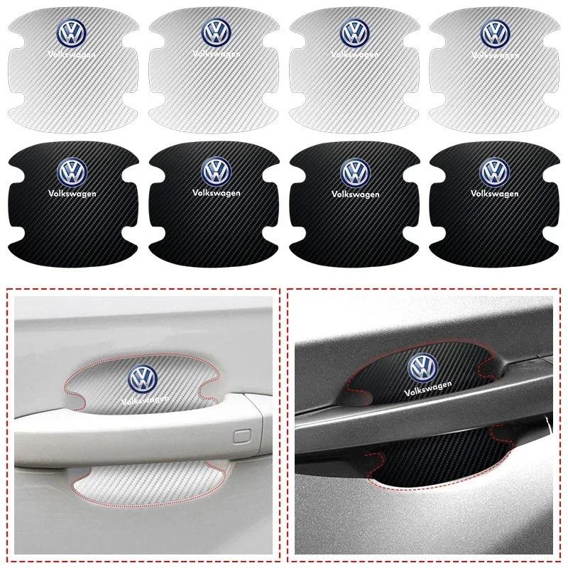B6 2025 Горячий для Volkswagen 4 шт. Наклейка-эмблема для защиты ручки двери автомобиля Стайлинг автомобиля для VW Volkswagen Golf GTI Bora Passat Jet