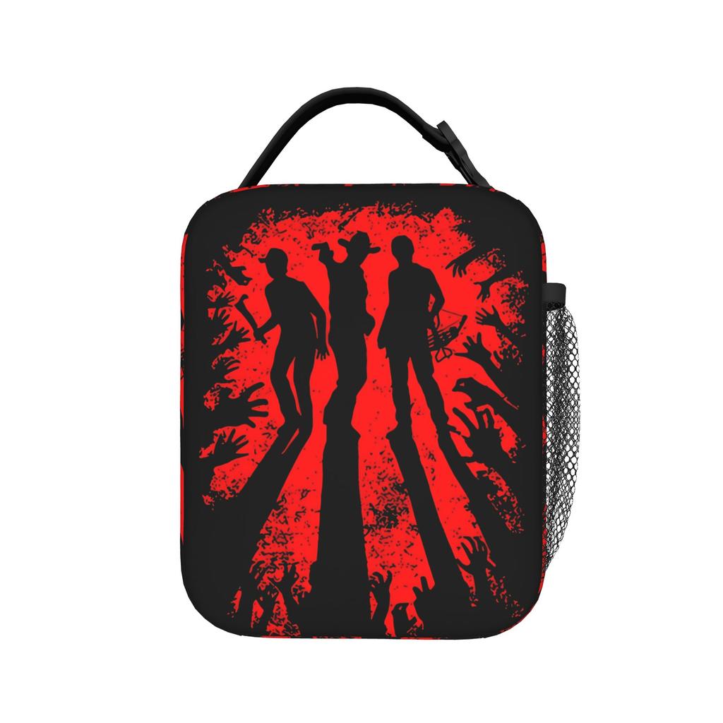 grimes and team Lunch Bag For Unisex The Walking Dead Lunch Box Kawaii Picnic Cooler Bag Portable Zipper Oxford Tote Food Bags
