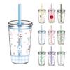 Tritan Water Bottle Transparent Drink Cup Cute Water Cup  Home Office