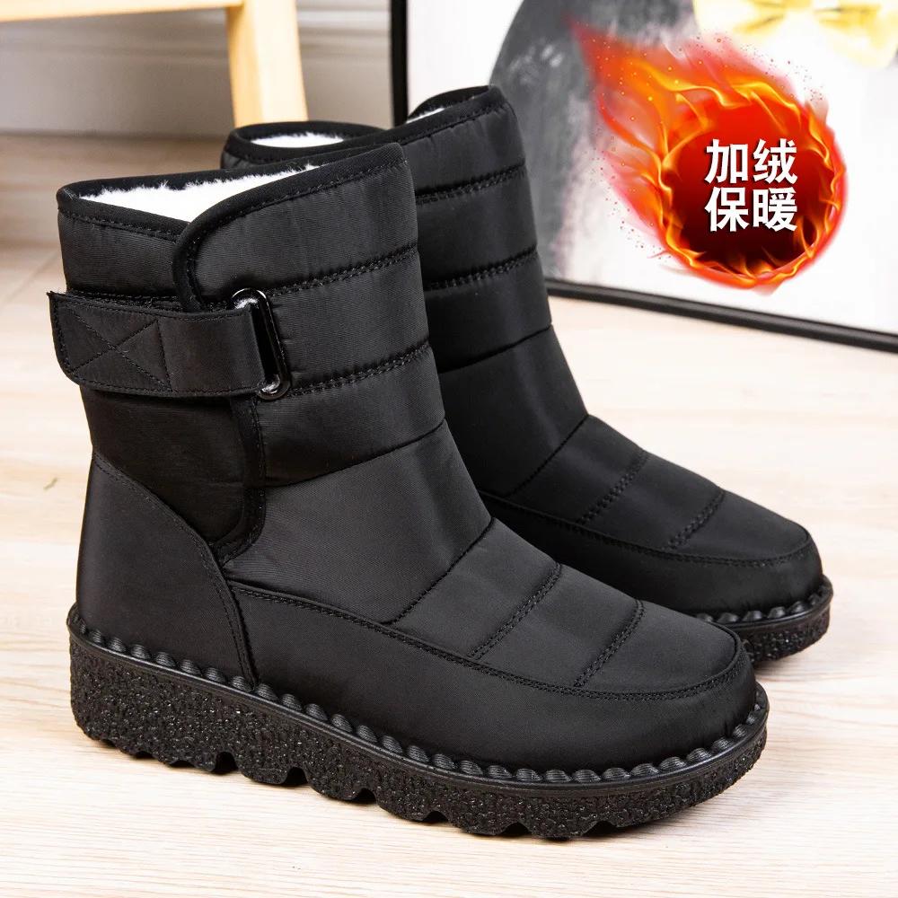 Women Boots Mid-Calf Winter Shoes For Women Snow Boots Casual Watarproof Platform Heels Botas Mujer Winter Boots Female