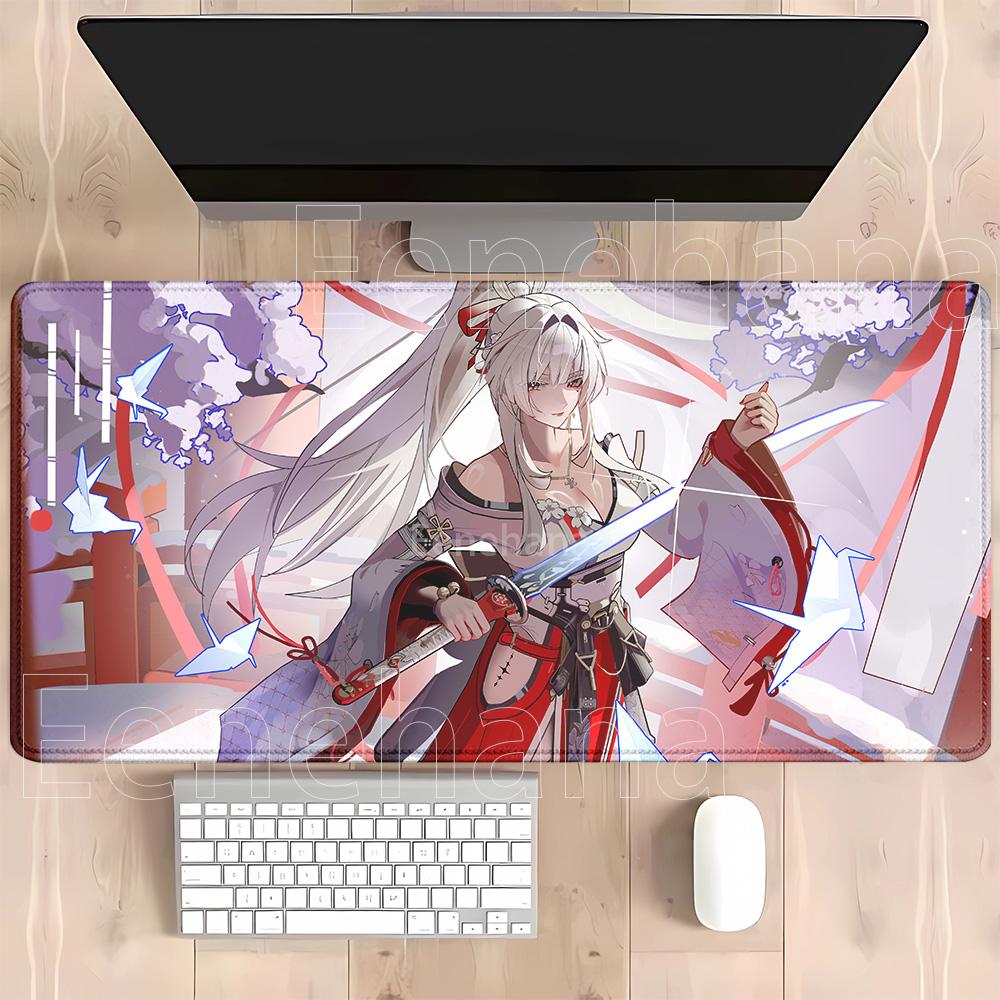 Hd Printing Hiyuki Gaming Wuthering Waves Mousepad Pc Office Accessories Keyboard Xxl Mouse Pad Anime Sexy Girl Rubber Desk Mat