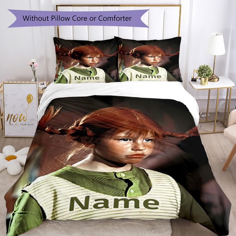 Pipi Customize your name Bedding Set Breathable Duvet Cover with Pillowcases Home Decoration Birthday Gift
