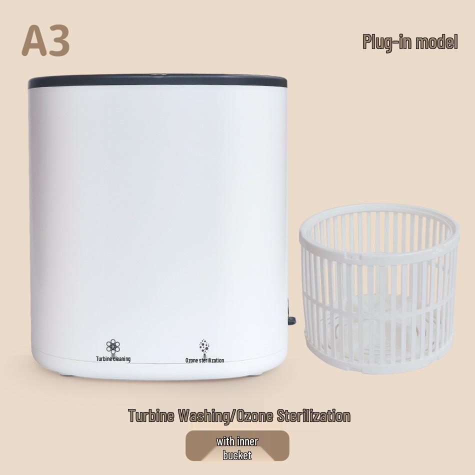 Портативная умная мини-стиральная машина-турбина для нижнего белья, трусов и носков с озоновой очисткой