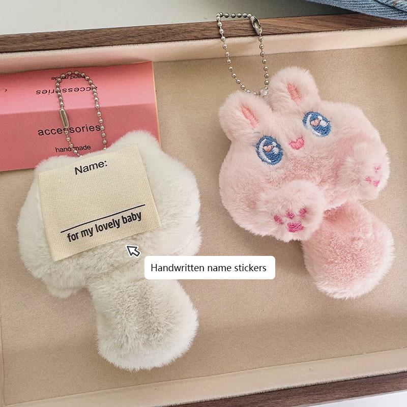 Cute Long Tail Cat Keychain Plush Doll Toys Cartoon Kitten Soft Stuffed Animal Keyring Backpack Charms Bag Pendant Decor Gifts