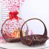 Oval Handhold Weaving Basket With Handle Braided Basket Retro Basket with Handle  Candy Snack