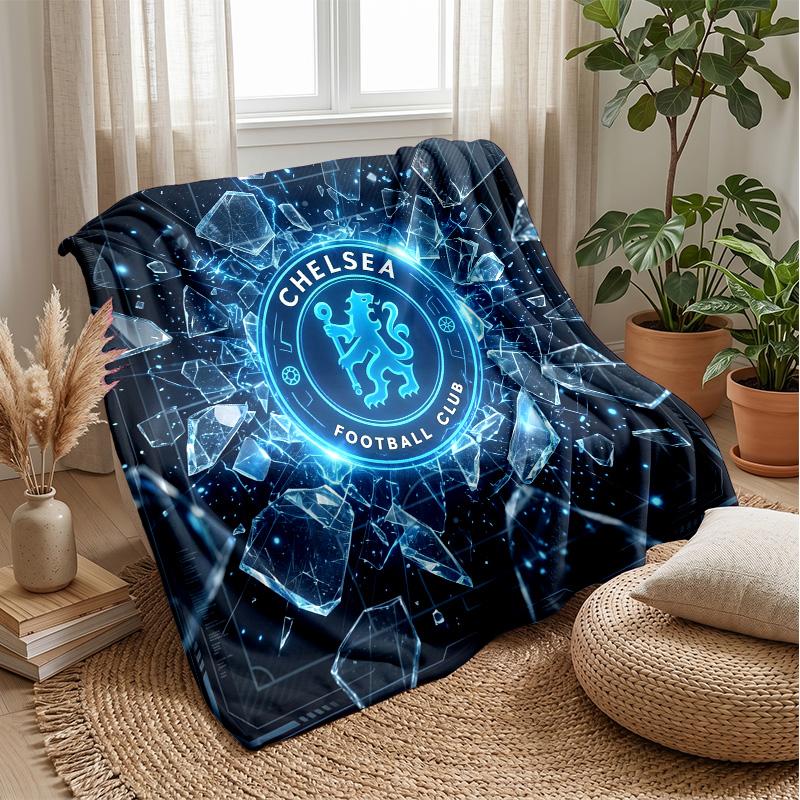 Chelsea FC Theme blanket Soft Flannel Blanket Plush Throw Blanket Cozy Sofa Bed Blanket for Home Decor