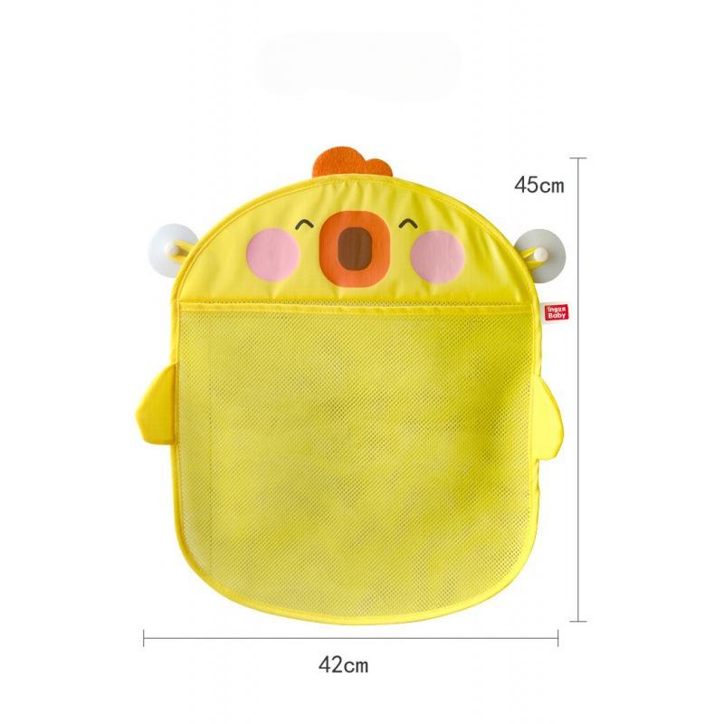 Dinosaur Duck Cartoon Animal Baby Bath Toys Organizer Net Bag Suction Cup Bathroom Baby Shower Tidy Storage Drain Water Dry