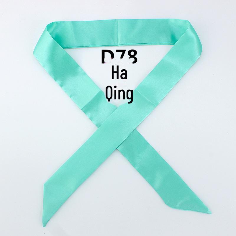 Однотонный шелковый шарф Mai Tong: Тонкая, узкая декоративная лента для ручек сумок