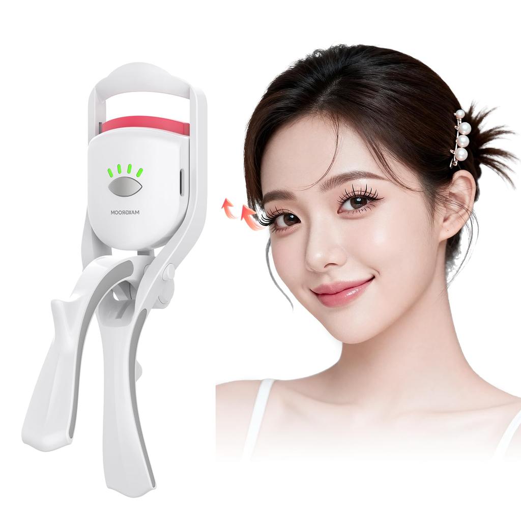 MAXGROOM Hot Eyelash Eyelash Curler with Memory Three Temperature Auto Rapid Perfect for and Celebrations Instruction Manual Curler Clamp-on