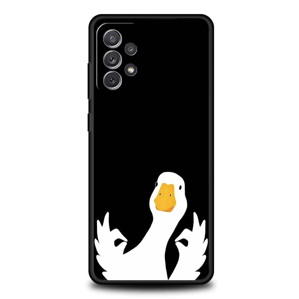 Чехол для телефона с рисунком утки для Samsung A24 A12 A14 A32 A50 A70 A20E A20S A10 A10S A22 A30 A40 A34 A54 A42 A52 5G A02S A04s A72