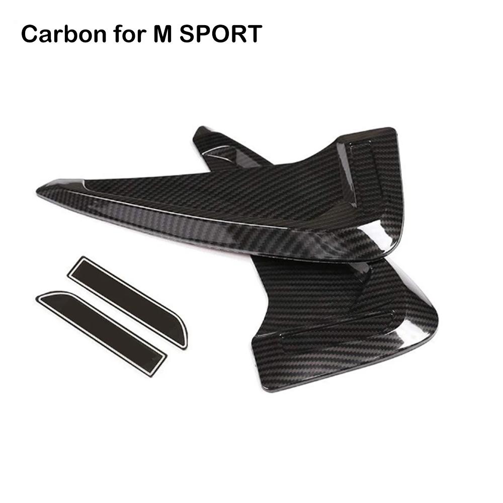 Наклейка на боковую крышку воздуховода автомобиля для крыла, универсальная для BMW E39 E46 E60 E90 X1 X3 X5 F30, мягкая наклейка из углеродного волокна ABS