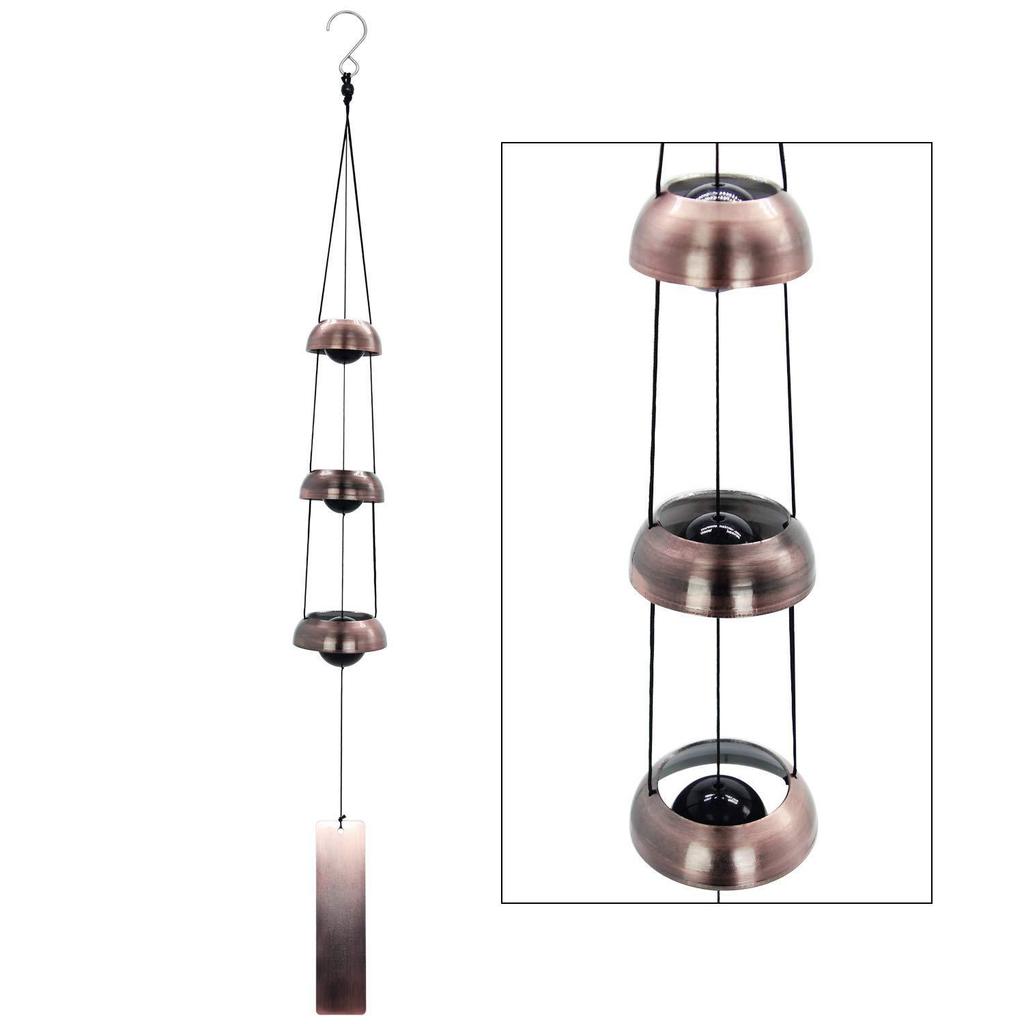 1pc, Three Bell Wind Chime Pendant Pray Wind Chimes Temple Wind Chimes, Wind Chimes With 3 Bells, Feng Shui Wind Chimes For Outd
